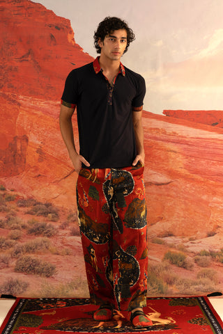 Shivan and Narresh Wilding Printed Trouser; Men Trouser; Resortwear Trouser; Multicolour; Men Trouser