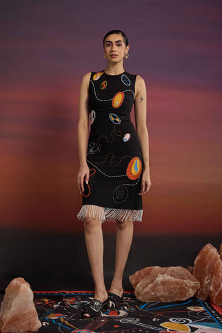 Ebony Cosmique Beaded Dress