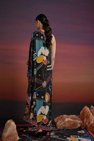 Mysterique Patu Lace Aysmmetrical Kaftan