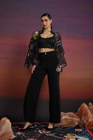 Mysterique Fleur Sheer Cape