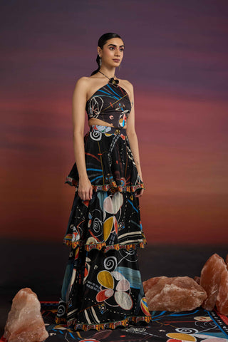 Mysterique Lace Tiered Skirt