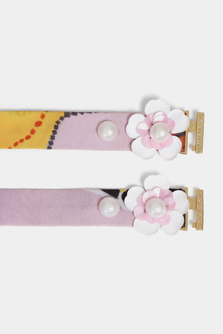 Shivan & Narresh Florain Iconopin belt; Multicolor; Accessories;  Printed belt; Women belts; Florain Poppy Belt