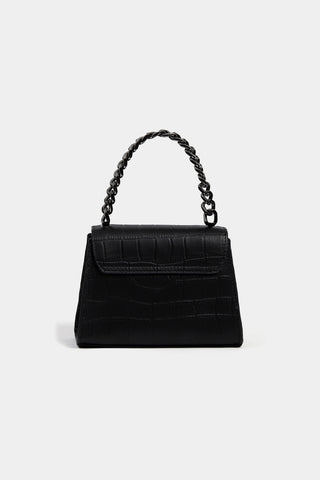 Gunmetal Croc Pomsky Bag