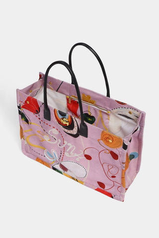 Shivan & Narresh Florain Tote Bag; Florain print; blush color; printed bags; Handbags