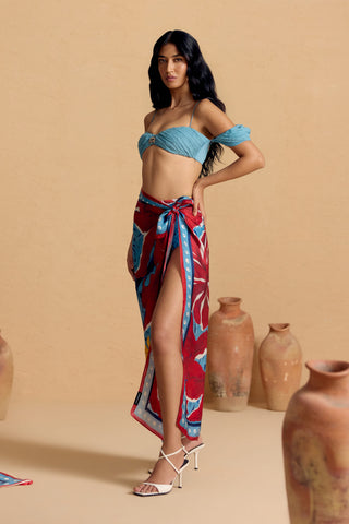 Powder Ruched Saf Bustier