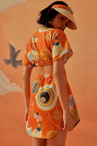 Younail Cut-Out Shirt Dress