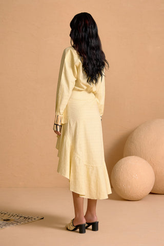 Butter Checkered Swirl Dress