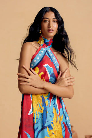 Maurice Silk Flute Dress