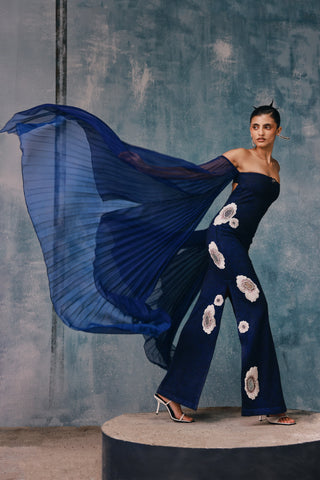 Isola Floralis Off-Shoulder Gown