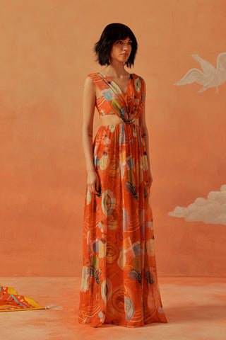 Younail Draped Saf Gown