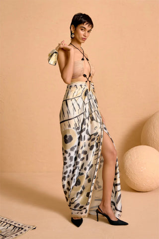 Zuri Cut-Out Halter Gown