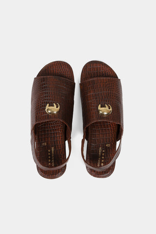 Shivan & Narresh Tan Saf Slingback Resort Mules; Footwear; Mens footwear; tan color