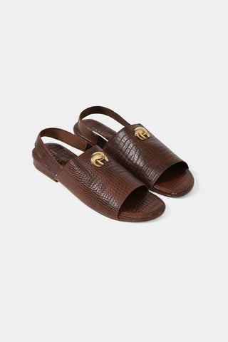 Shivan & Narresh Tan Saf Slingback Resort Mules; Footwear; Mens footwear; tan color