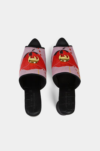Shivan & Narresh Florain Petaline Clogs; Florain Print; Footwear; Printed Footwear
