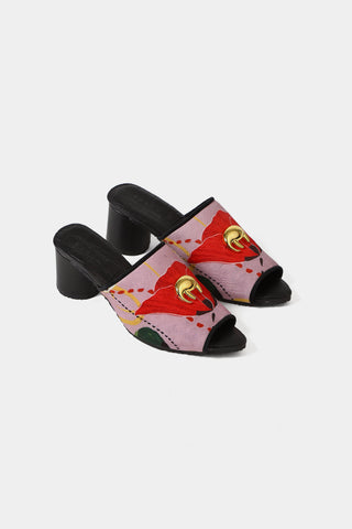 Shivan & Narresh Florain Petaline Clogs; Florain Print; Footwear; Printed Footwear