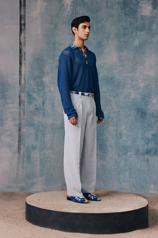 Powder Wide-Leg Trousers