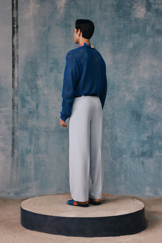 Powder Wide-Leg Trousers