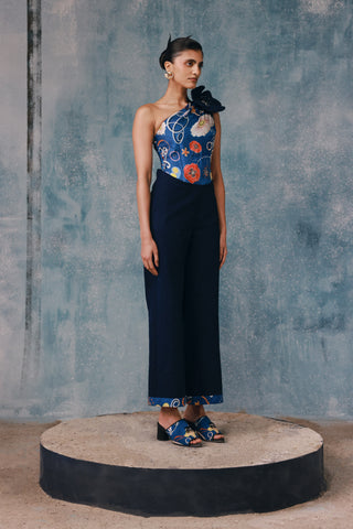 Springlie Draped One Shoulder Jumpsuit