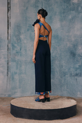 Springlie Draped One Shoulder Jumpsuit