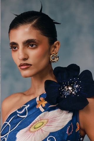 Springlie Draped One Shoulder Jumpsuit