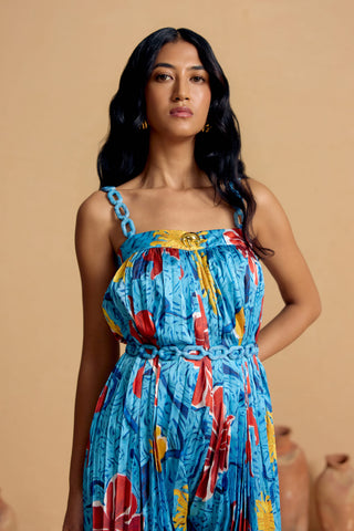Maurice Pleated Jumpsuit with Belt