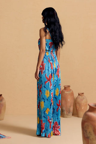 Maurice Pleated Jumpsuit with Belt