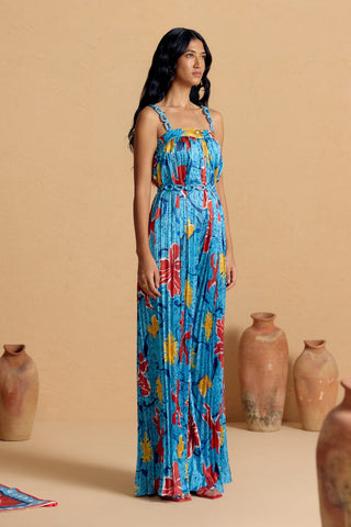 Maurice Pleated Jumpsuit with Belt