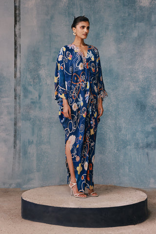 Springlie Draped Twin-Shoulder Kaftan