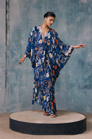 Springlie Draped Twin-Shoulder Kaftan