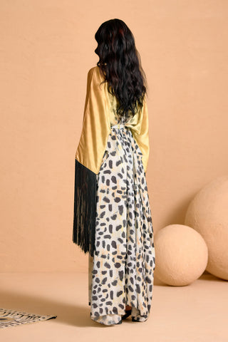 Zuri Savannah Fringed Kaftan with Belt