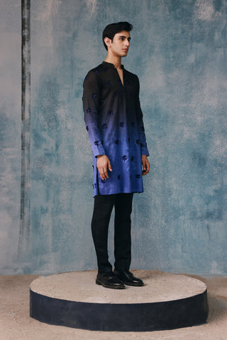 Ebony & Isola Floret Skein Ombre Kurta Set