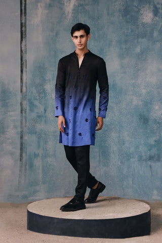 Ebony & Isola Floret Skein Ombre Kurta Set