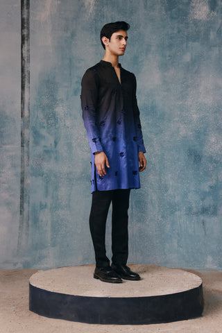 Ebony & Isola Floret Skein Ombre Kurta Set