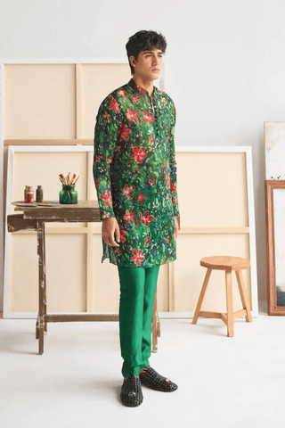 Fioretta Embellished Silk Kurta Set