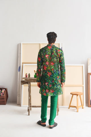 Fioretta Embellished Silk Kurta Set