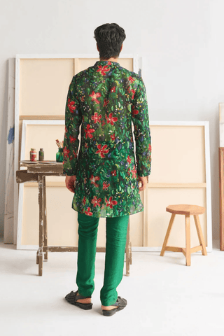 Fioretta Embellished Silk Kurta Set