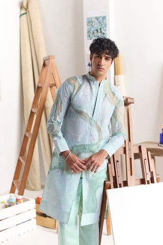 Mint Swirlscent Kurta Set