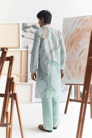 Mint Swirlscent Kurta Set
