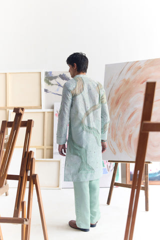 Mint Swirlscent Kurta Set