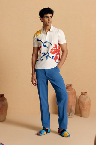 Floral Burst Resort Polo