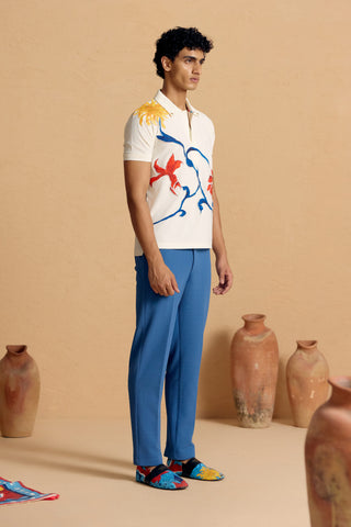 Floral Burst Resort Polo