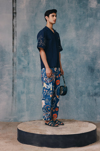 Springlie Denim Printed Pants