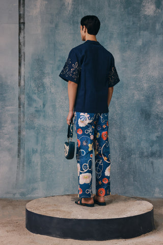 Springlie Denim Printed Pants