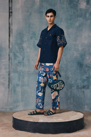 Springlie Denim Printed Pants