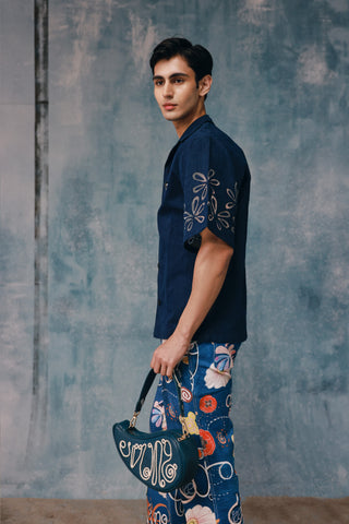 Springlie Denim Printed Pants