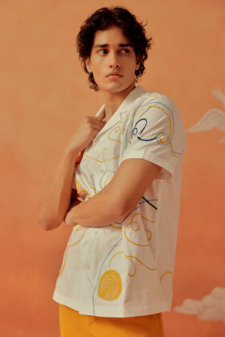 Ivory Pastiche Resort Shirt