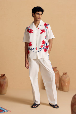 Ivory Rosetta Resort Shirt