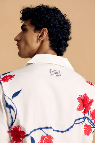 Ivory Rosetta Resort Shirt