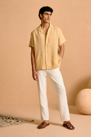 Bone Resort Shirt with Zuri Backprint