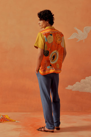 Ochre Resort Shirt with Younail Backprint